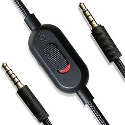 Replacement Audio Aux Cord Cable Compatible with Logitech Wired G Pro/G Pro X/G433/G233 Gaming Headset, G433 Cable Aux Cord Replacement with Inline Mic and Volume Control(6.5FT/2Meter, Black)-52