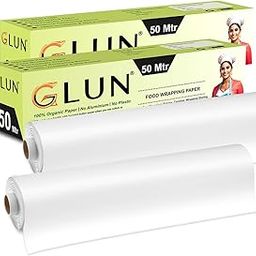 GLUN® Parchment Paper Roll, 2 Piece 100 Meter 100% Non-Coated, Non-Stick Butter Wrapping Paper Roll for Wrap Food Items-image-35