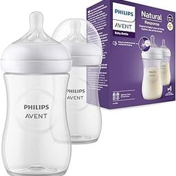 Philips Avent Natural Response Baby Feeding Bottle - 260ml Baby Milk Bottle Pack of 2, BPA Free for Babies 1 Month+ Teat, (Model SCY903/02)-25