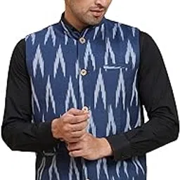 skavij Men's Casual Nehru Jacket Business Vests Lightweight Waistcoat Slim Fit Suit Vest-picture-2