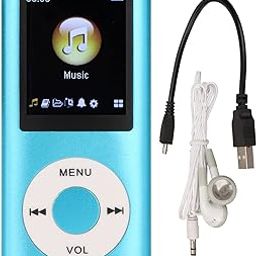 MP3 Player, 64GB Music Player Lossless Music Slim 1.8 Inch LCD Screen Portable MP3 Music Player, Includes Charging Cable and Earphone, Easy to Carry (Blue)-image-36