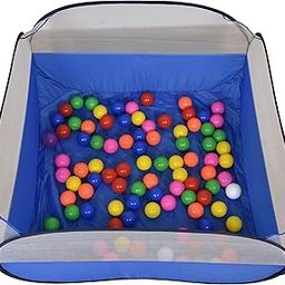 HOMECUTE Foldable Ball Pool, Ball Pit Structure for Kids Indoor and Outdoor Without Balls. (Blue with Black Border)-24
