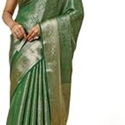 Womens Olive Tussar Zari Woven Saree-image-8