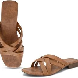 Women's Flat Slippers | Stylish & Trendy Cross-Strap Design in Suede Finish | Comfortable Cushioned Footbed | Slip-On Lightweight Flats Slippers For Girls & Women-picture-39