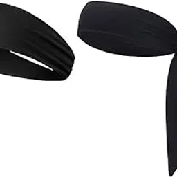 PAROPKAR 2 Design Multi Sports Headbnad Breathable Sweat Wicking Sweatband Wristband Headbands for Men Women Boys Girls (Black)-picture-39