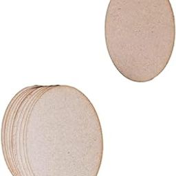 Unfinished Oval Wood Cutouts for Door Hangings MDF Paint DIY Crafts, Signs, Gift Tags, Home Decor Wood Cutout (Pack of 10)-image-5