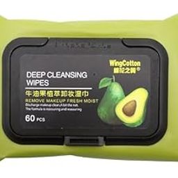 Khanakkltd Cleaning Makeup Remover Wipes Cleansing Face Wipes Daily Cleansing Facial Avocado Lazy Face Cleanser Makeup Remover (1 Pack -60 Pcs Wipes)-image-86