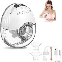 Lucario Wearable Breast Pump Portable Hands-Free Breast Pump 4 Modes 12 Levels Wearable Milk Collector for Breastfeeding Moms Durable 19mm/21mm/24mm Flange 210ML Capacity-image-48