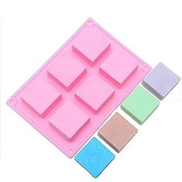 Cake Decor Silicone 6 Cavity Square Soap Mold-image-81