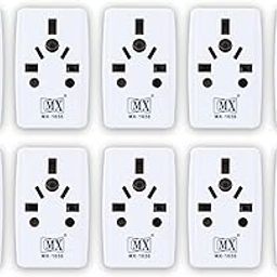 MX UK Type Flat Pin Type-G Multiplug Conversion Adapter Convert Type-D (India) Type I (Australia New Zealand Europe) &More to UK Hong-Kong Singapore 13Amp with Fuse & Universal Slots (Pack of 10)-picture-0