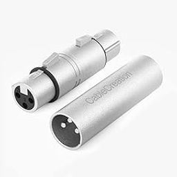 CableCreation XLR Adapter, XLR Male to Male & XLR Female to Female 3-pin Adapter,Canon Connector XLR Conversion Plug Stereo Mini Plug Microphone Compatible Mixer Silver-image-96