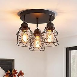 ABEAJAT - E26 Base Adjustable Ceiling Light, Multi-Directional Light Fixture for Kitchen, Hallway, Dining Room, Farmhouse, Entryway-image-26