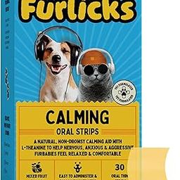 Furlicks Calming Aid for Dogs & Cats | L-Theanine, Tryptophan, Chamomile and Withania Somnifera (Ashwagandha) for Balanced Behavior, Relaxation and Stress & Anxiety Relief (30 Oral Dissolving Strips)-image-33