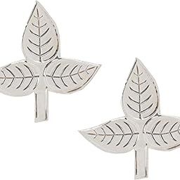 DHRUVS COLLECTION 925 Silver Pair Bel Patra for Shiv ji Pooja Purpose, Mandir Decor & Gifting Purpose - Set of 2-image-2