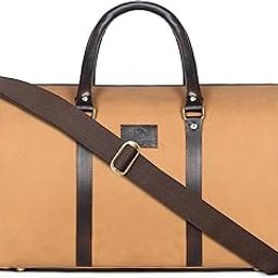 Ewan Series 43 Litres Canvas Travel Duffle Bag - Weekender Luggage for Men and Women - Yellow Ochre, 20 Cm-image-80