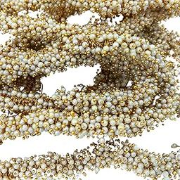 Tdas 600–650 pcs 3mm Round Loreals Beads for Jewellery Making kit, Crystal Beads for Necklace Bracelets Pearl moti DIY Craft Charms Materials Set with one Crystal (White)-image-93