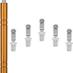 Microblading Eyebrow Tattoo Practice Manual Tattoo Pen+Roller Pin Golden 02-31