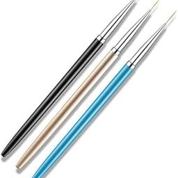3 Pcs Nail Art Liner Brushes, UV Gel Painting Acrylic Nail Design Nylon Brush, Nail Dotting Painting Drawing Pen Brush For Women and Girls (Pack of 1)-8