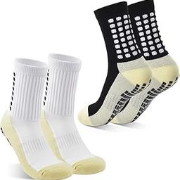1 Pairs Athletic Non-slip Football Socks for Men Women, Anti-Slip Calf Size Cushioned, Breathable, Cotton, Grip Sports Crew Sock for Soccer, Rugby, Cricket, Yoga.-image-45