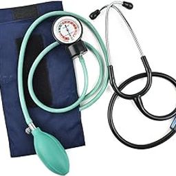 Dishan Manual Large Dial Blood Pressure Monitor Aneroid SC-0 TO 300MMHG with Diamond Stethoscope Adult Bp Monitor (Green, Black)-12