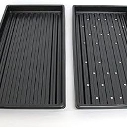Grewery Farm Extra Strength Shallow 1020 Microgreen Trays | 10 inch x 20 inch | 210 gm | Virgin H I P S | Stackable (3 Sets of with and Without Hole)-picture-15