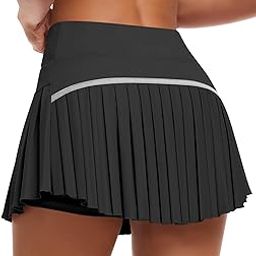 Womens Pleated Tennis Skirt with Shorts High Waisted Golf Skort Mini Skirt Workout Skirt Athletic Skorts with Pockets-36