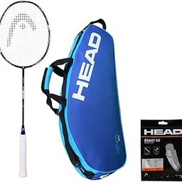 HEAD Ignition 400 Badminton Racket with KITBAG Xenon 300 and Boast 65 Badminton String Black-19