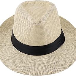 CALANDIS® Men Women Straw Panama Hat Fedora Trilby Cap Sombrero Sunhat Wide Brim Beige | Clothing, Shoes & Accessories | Mens Accessories | Hats-image-9