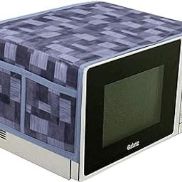 Heart Home 3D Checkered Design PVC Microwave Oven Top Cover 25 Liter with Utility 4 Pockets (Grey) - CTHH7514, Standard-picture-20