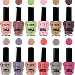 FOPE High Pigment Shine Like Stars Glossy Finish Nail Polish For Women 6Ml Each Awesome Nail Paint Colors -Nude, English Nude, Olive Green And Many More, Set Of 12-image-22