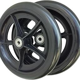 8 Inch Front Caster Solid PU Wheel Replacement for Wheelchair With Bearing (Pack of 2)-image-71