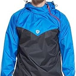 Ubervia Sports, Fitness & Outdoors - Sauna Suit for Men Outdoor Sports Hoodies Mens Fitness Weight Loss Suit Long Sleeve Jacket-17