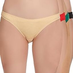 Women's Cotton Lycra Solid Panties Bikini Briefs Set (Pack of 4) (SN2465-M)-image-92