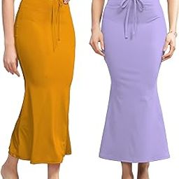 Combo Soft Lycra Blended Saree Shapewear for Women/Fishcut Fit Petticoat Saree Silhouette Shape Wear Dress for Saree-2-40