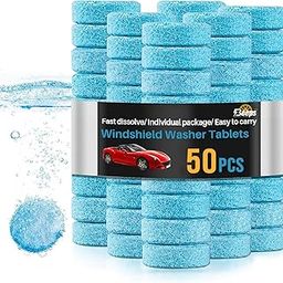 BEEPSAUTOPRO Concentrated Automotive Glass Wiper Cleaning Tablets, Car Windshield Washer Solid Tablets, Glass Cleaner Tablets (Pack Of 50)-image-30