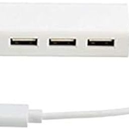 Microware Multi-function Type C to 3-Port USB Hub with RJ45 LAN Ethernet Adapter Cable For Macbook 12 inch-82