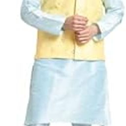 (Since 1958, Men's Silk Blend Grey Kurta Pyjama & Silk Blend Jacket Combo-image-2