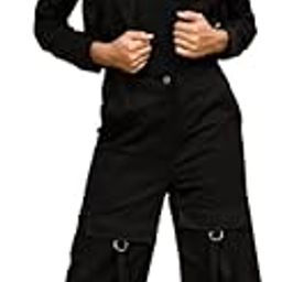 Two Piece Outfits Dress Jacket and Cargo Pants Set for Girls' & Women's-image-56