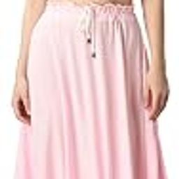 Blush Pink Long Flared Maxi Skirt for Girl's & Women's-picture-11
