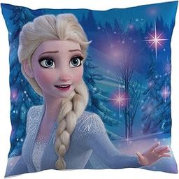 SCPmarts Pillow Frozen Pillow Frozen Cartoon for Girls Printed Cushion Cover Without Filler Size 16 Inch x 16 Inch-image-54