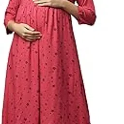 mamma's maternity Women's Knee Length Printed Maternity/Feeding/Nursing Dress-picture-2