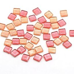 Mosaic Art Hub - 15x15mm Mosaic Squares - 100Gms (Pastel Coral Shades)-image-12
