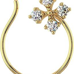 Pride Diamond Collection 18k Yellow Gold and Diamond Nose Pin-image-73