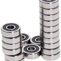 ZUBSHA 607 RS(10 PICS) Deep Groove Ball Bearing Double Sealed , 7mm x 19mm x 6mm High Carbon Steel Z1 Bearings (10)(Model-01)-23
