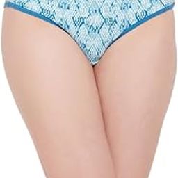 Women's Polyamide Low Waist Outer Elastic Bikini Panty - Blue-image-80