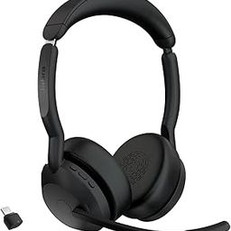 Jabra Evolve2 55 Stereo Wireless Earphone Works with Air Comfort Technology, Noise Cancelling Microphones and UC Platforms Like ANC - Zoom and Google Meet - Black-image-36