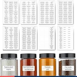 Printed Label Stickers for Kitchen Jars -Waterproof, pre-Printed Stickers for Kitchen Containers, Bottles, & Pantry Organization-Label Maker for Kitchen Jars, Labels for Kitchen containers-image-72