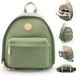 Cwatcun Camera Backpack Bag Small，Fashion DSLR Camera Bag with Tripod Strap Laptop Compartment and Removable Padded Dividers-48