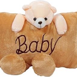 Babique Cute Baby Teddy Bear Pillow Stuffed Soft Plush Soft Toy Kids Birthday (Brown)-image-14