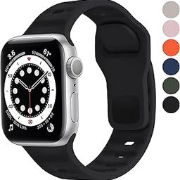 Fullmosa Soft Silicone Straps Compatible with Apple Watch Strap 49mm 46mm 45mm 44mm 42mm（Series 3/2/1,Sprot Band for iWatch Strap Series 10 9 8 7 6 5 4 3 2 1 SE2/1 Ultra2/1,Black [Watch NOT Included]-image-40